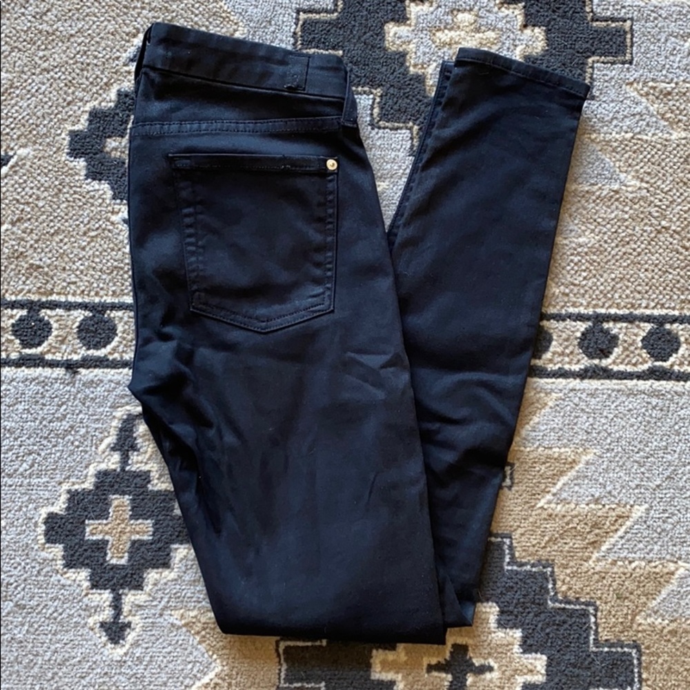 7 For All Mankind Black Skinny Jean